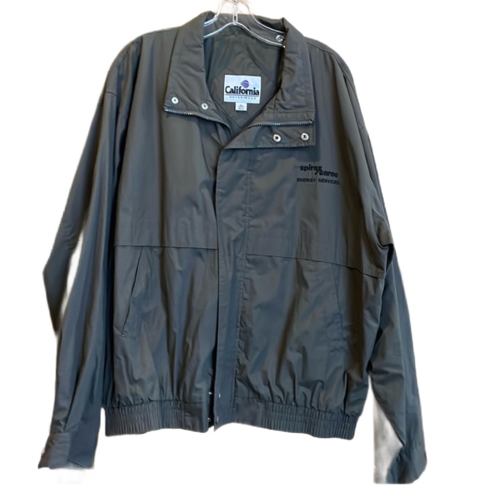 California outerwear spirax sarco green jacket size xl